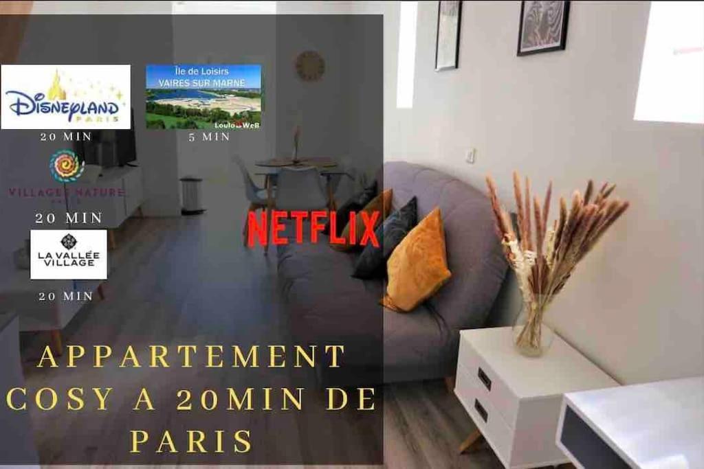 Appartement Duplex Proche Disney Et Paris Vaires-sur-Marne Bagian luar foto